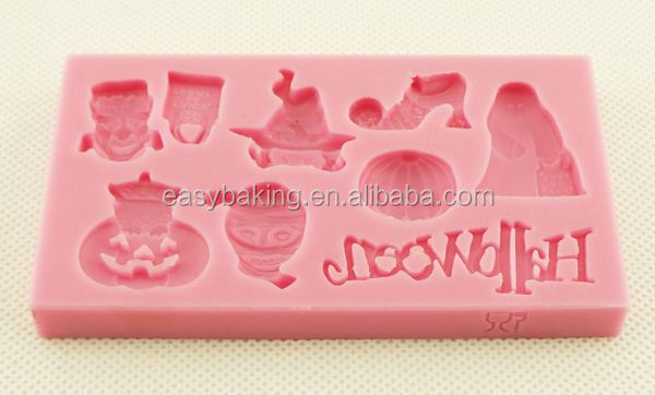 New arrival custom halloween silicone fondant cake decorating mold for arts&crafts