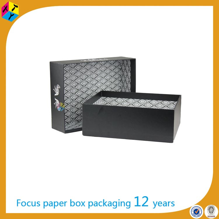 inside picture of custom black t-shirt gift box packaging