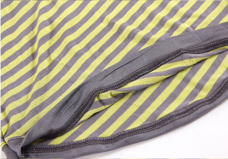 涼しい夏用半袖モダールレデイスー ボーダー パジャマ ポケット付き問屋・仕入れ・卸・卸売り