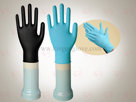 最高品質粉紫色のニトリル手袋オレンジ色のニトリル手袋を作業ニトリル手袋仕入れ・メーカー・工場