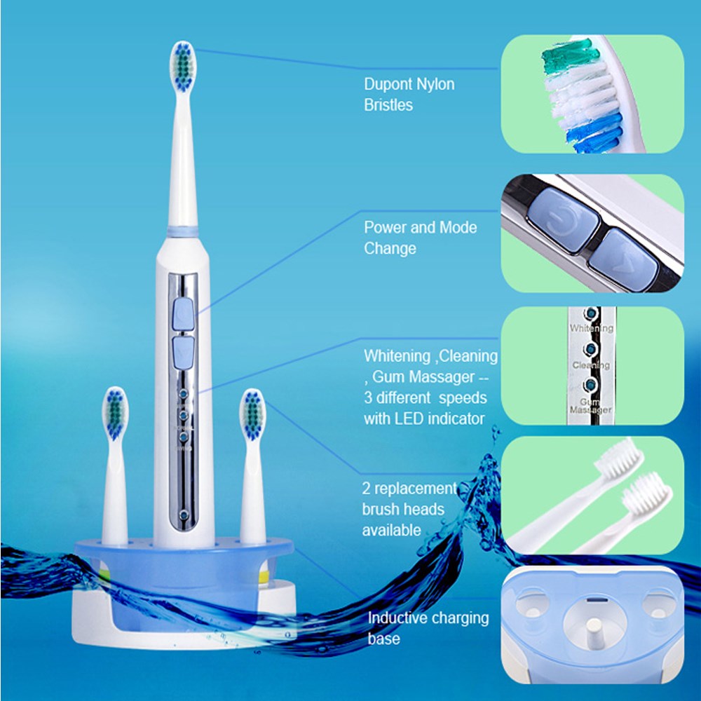 ブランドの新しい充電式ソニックwaterprooof電動歯ブラシで紫外線消毒 問屋・仕入れ・卸・卸売り