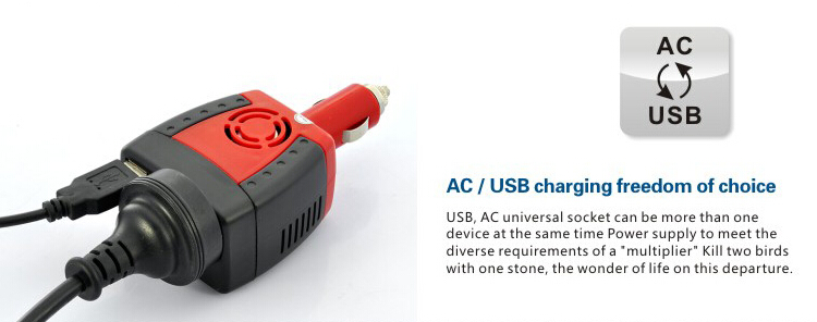 Wのdc150w230vdc12vへのac車の電源インバータ電源アダプタ自動充電器iphone/ipod/htc/サムスン充電器仕入れ・メーカー・工場