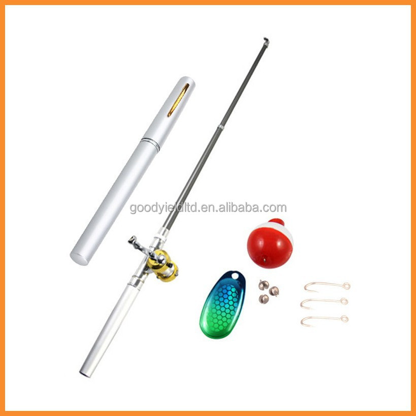 As Seen On Tv Mini Fishing Rod Set Fishing Tackle Portable Telescopic Pen Reel Wheel Fish Kits