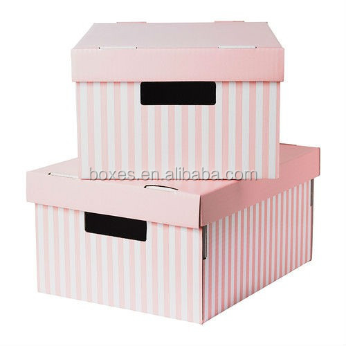 Elegant White Cardboard Folding Storage Shoe Box With Lid Buy Storage