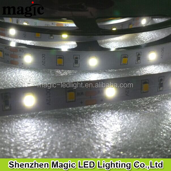 色調整可能な光コントローラ付き2640-2880lm/mdc24vdc12v120のled28.8w/msmd2835デュアルカラーledのストリップ仕入れ・メーカー・工場