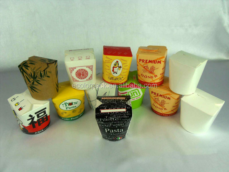 Real price/ in store - Custom size and printing 16 oz paper noodle box doner box