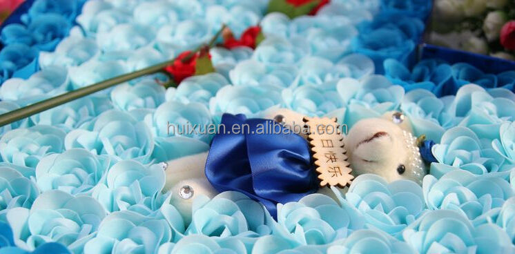 バラの形をした個92に石鹸の花ギフト用の箱/の手作りの香りの卸売のための石鹸の花問屋・仕入れ・卸・卸売り