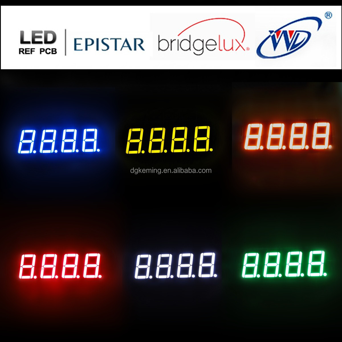 Red 0.5641inch four 4 quad digit ntp digital clock