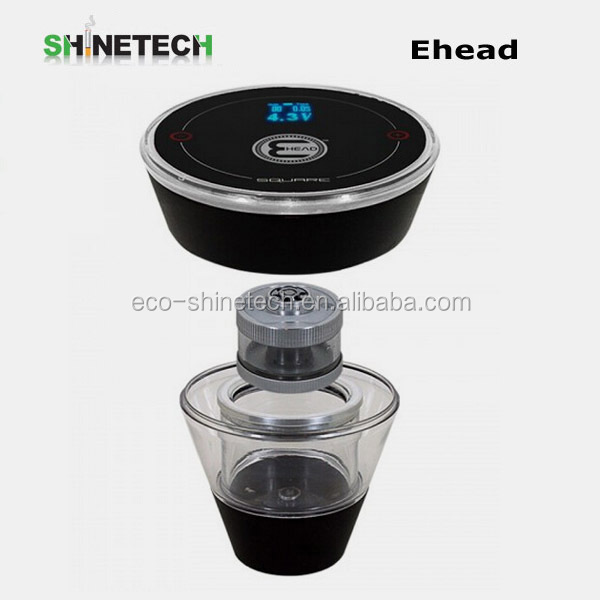 Square ehead!!!Touch screen e head hookah with 8ml tank fit for all kinds of ehookah with two colors