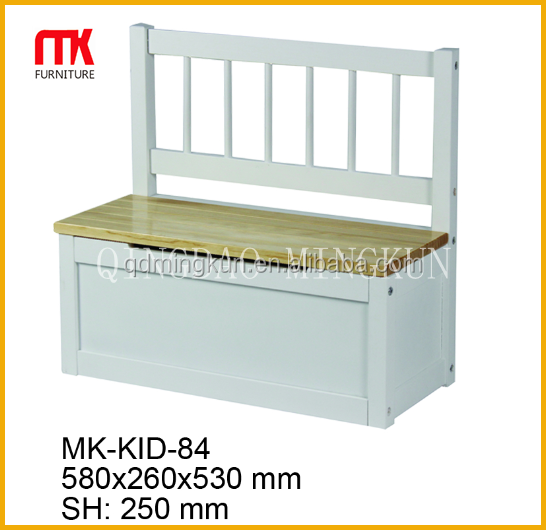 White Kids Storage Bench Used For Kindergarten Buy Long