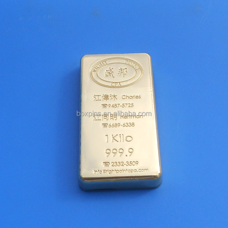 ゴールドバー24kゴールドメッキ合金で紙の重さをカスタム刻まれたロゴ問屋・仕入れ・卸・卸売り