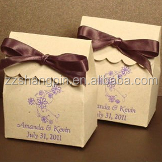 Classy white card printing paper packaging gift boxes with ribbon
