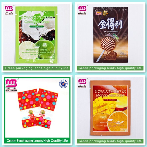 full color laminated dark chocolate plasticbag