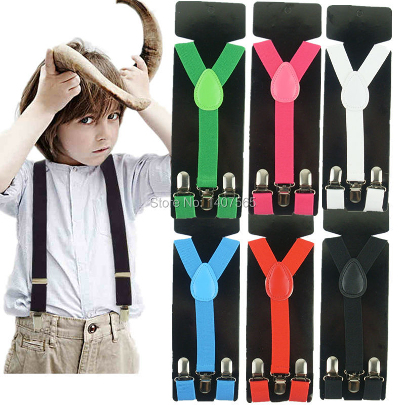 2.5cm Wide Girls Boys Womens Mens Adjustable Braces Suspenders Fancy Clip-on NEW
