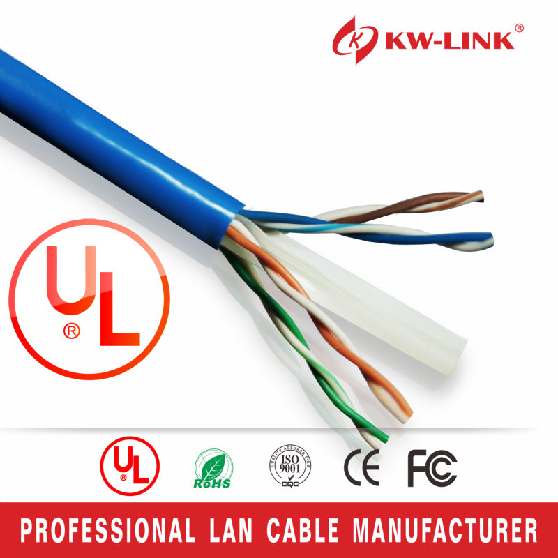CAT5E Cable 1000 Ft UTP Solid Lan Ethernet Network Wire Bulk Blue