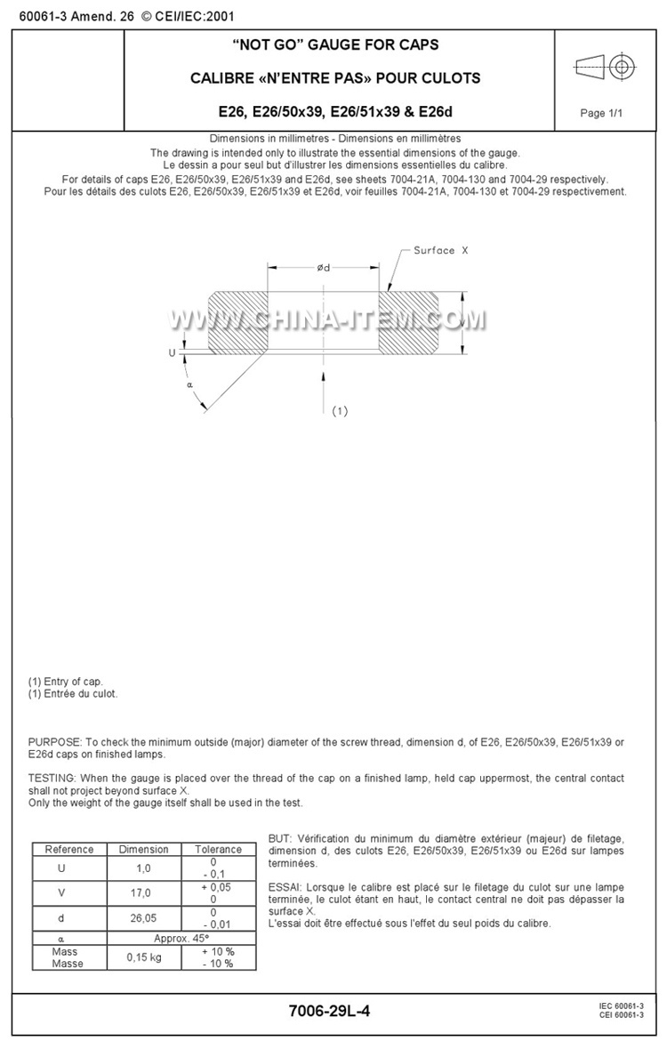 E26 No Go Gauges