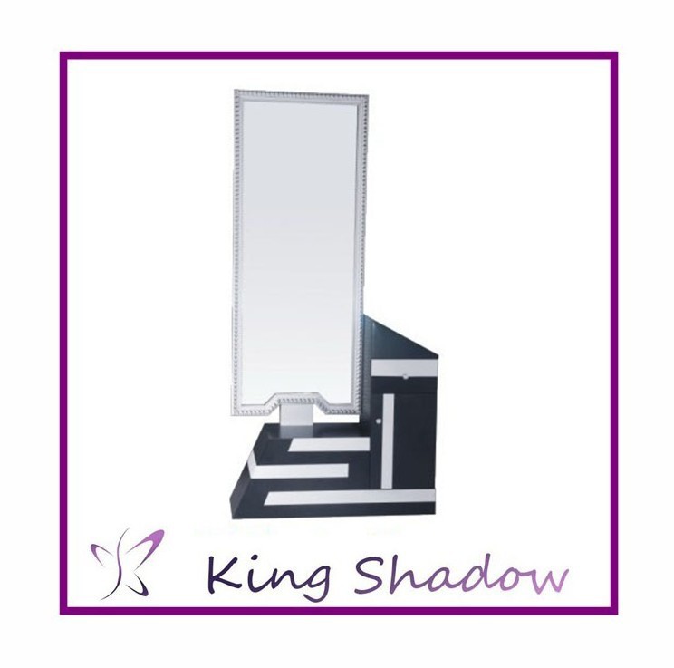 kingshadow熱い販売の良質の従来のスタイルサロンミラーステーション安い価格mdfヘアサロンミラーステーション問屋・仕入れ・卸・卸売り