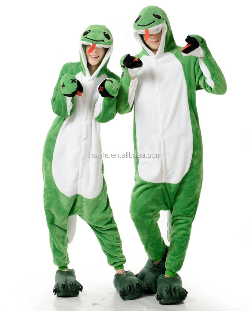 緑のヘビの成人男性女性男女兼用動物の着ぐるみパジャマパジャマhfc049sleepsuitコスプレ仕入れ・メーカー・工場