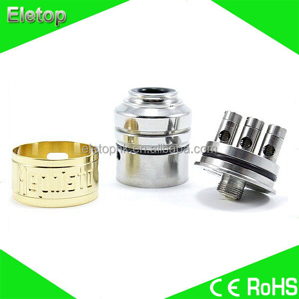 Alibaba Express Eletop Mephisto Atomizer Mephisto RDA / 1:1 Plume Veil Clone Copper Plume Veil RDA