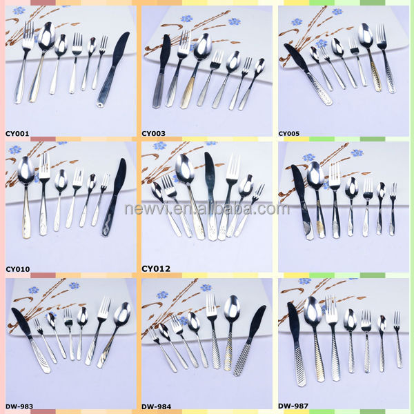 western cute stainless steel corn starch flatware for kitchen
