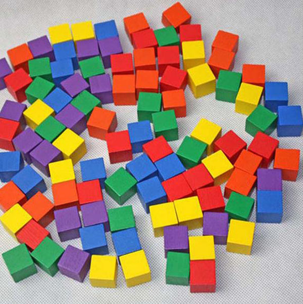 Multi colored best sale wooden blocks