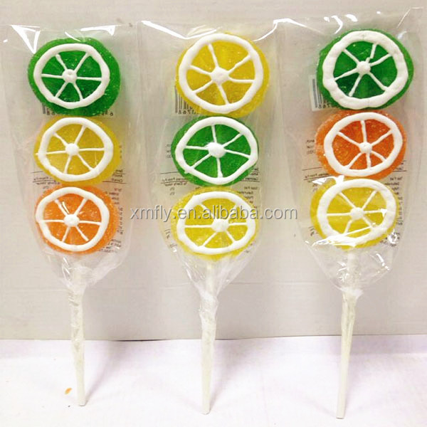 Lemon,Watermelon and Strawberry Shaped Candy Fruit Jelly Pop