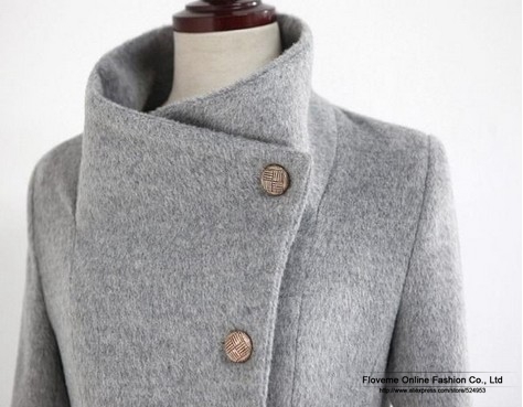 Images of Grey Wool Coat - Reikian