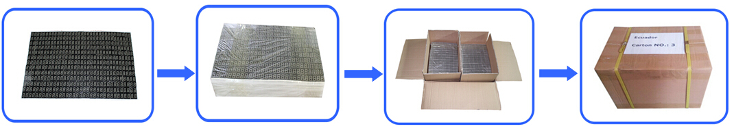 Promotion square dot 60.2x60.2mm led sign 8x8 rgb led matrix
