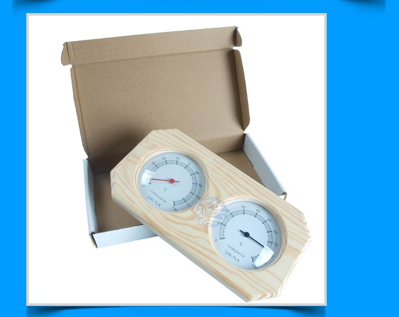 Wood Panel Sauna Room Thermometer