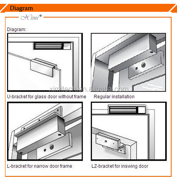 180kg 280kg 350kg Em Lock Electromagnetic For Glass Door Wood Diagramlock Jpg