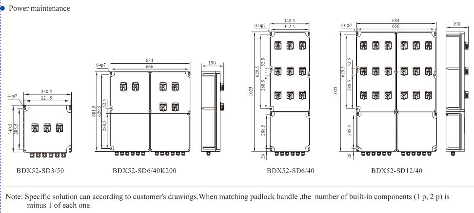 Bm( d) x52- sシリーズ防- 証拠照明( パワー) 分配ボックス問屋・仕入れ・卸・卸売り