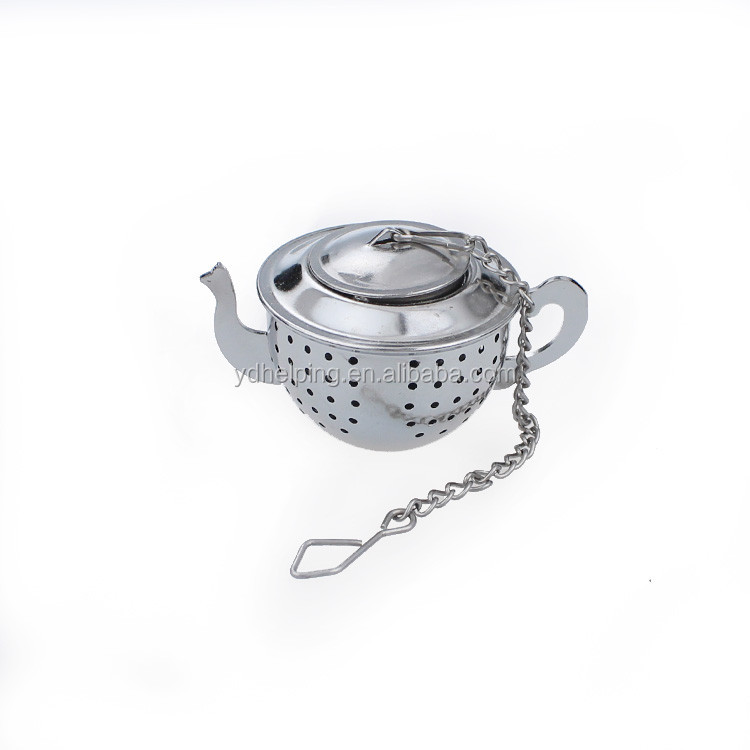 ティーポットの形ステンレス鋼の茶フィルター付きチェーン仕入れ・メーカー・工場