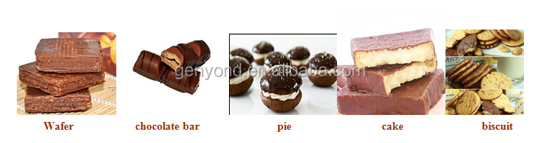 Automatic enrobing&coating machine for chocolate beans/bar/cake/biscuit processing