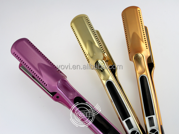 プロのサロン卸売液晶セラミックチタンストレートヘアアイロン問屋・仕入れ・卸・卸売り