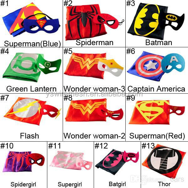Superhero'schirdrenのケープ、 プロモーションのケープ、 子供のファッションデザインsuperhero's岬仕入れ・メーカー・工場