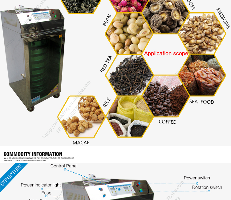 回転電動加熱乾燥machine/トレー乾燥機/hb-508フルーツ野菜脱水機仕入れ・メーカー・工場