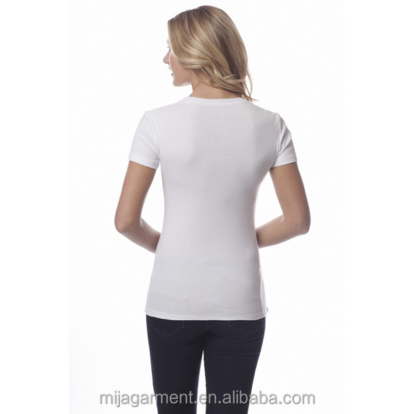 最高品質201595％綿5％スパンデックス空白レディース新デザインtシャツ仕入れ・メーカー・工場
