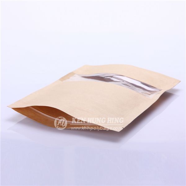 Stand up Kraft Paper Tea Bags Printing with Zipper and Window