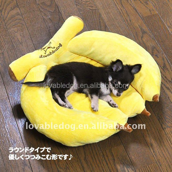 日本のlovabledog新しい素敵なバナナの犬ベッド卸売/豪華なペットベッド仕入れ・メーカー・工場