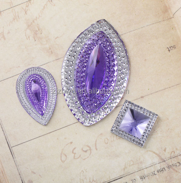 卸売クリスタル2014年紫色の装飾ガラスの石 問屋・仕入れ・卸・卸売り