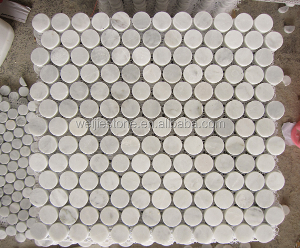 Circle Tile Backsplash Image Collections Modern Flooring Pattern 12x12 Bianco Carrara White Marble Mosaic Tile Backsplash Round