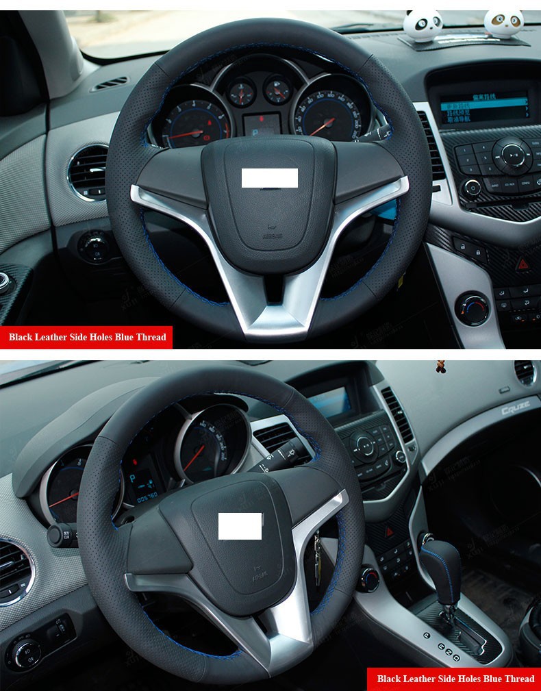 for Chevrolet Cruze Chevrolet Aveo Leather Steering Wheel Cover 1