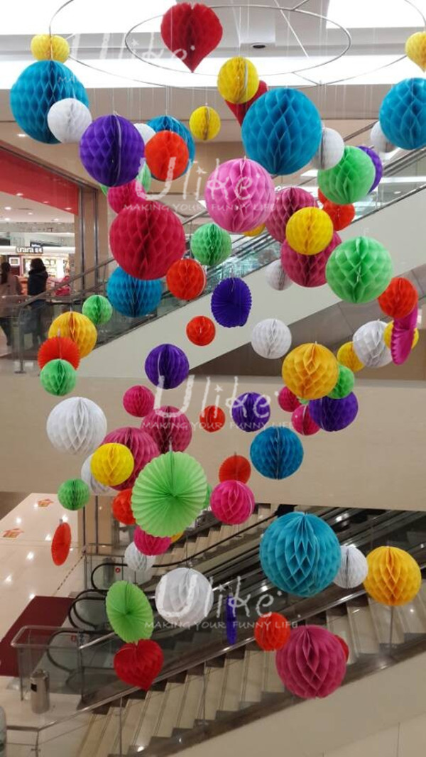 honeycomb paper garland christmas ornament ball garland