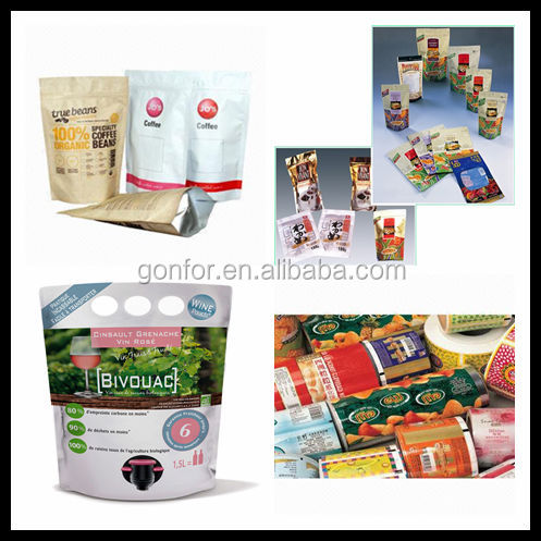 Printed custom ziplock bag with clear window for food packing