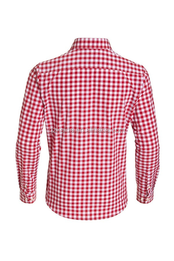 スリムフィット正式なチェックシャツブランド名用男性仕入れ・メーカー・工場
