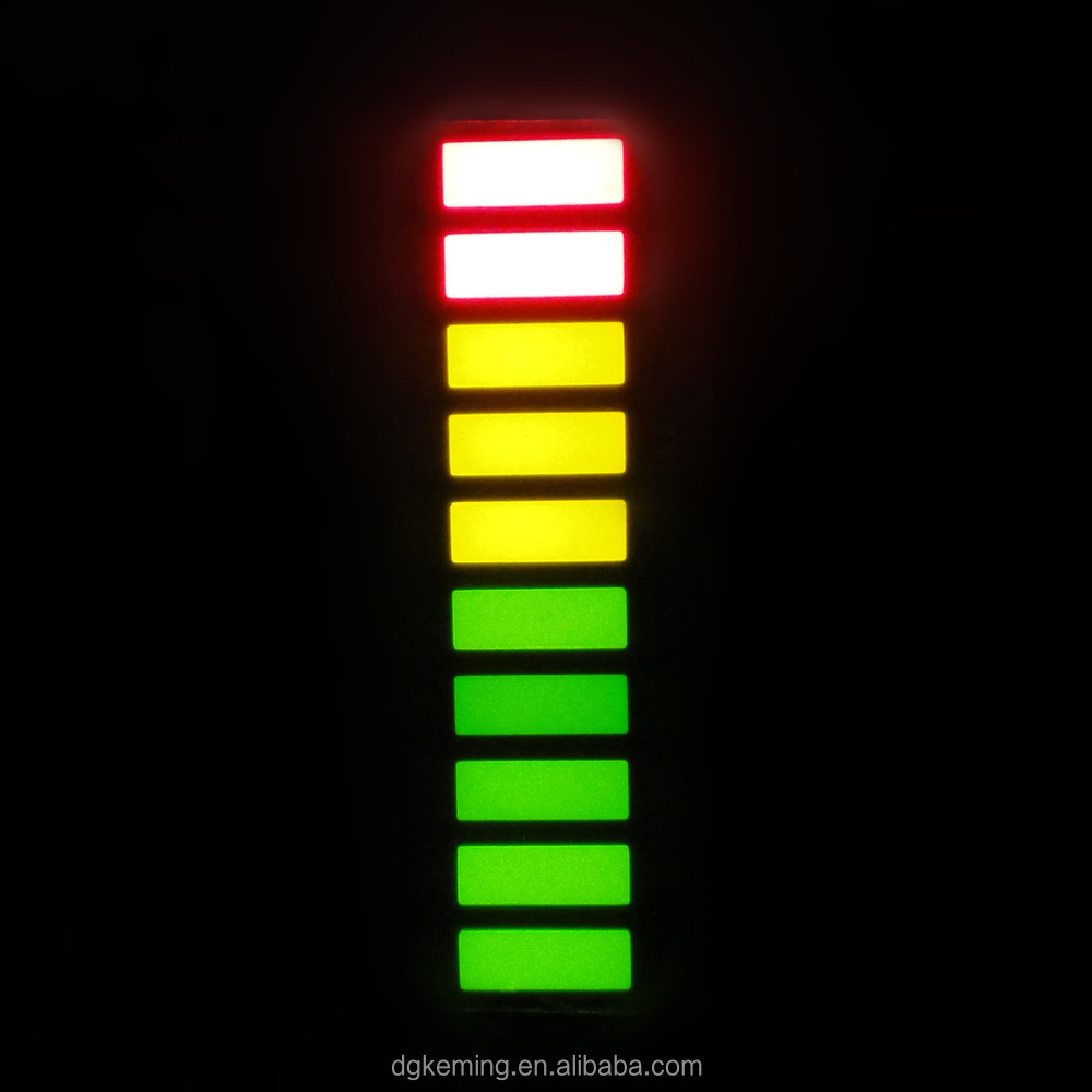 Led bar pure green indoor five bar led signage 5 segment led graph