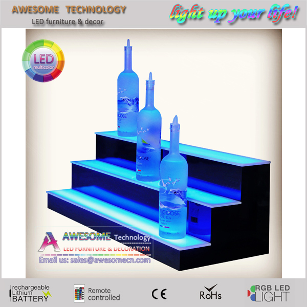 Battery Operated Lighted Bottle Displays/illuminated Bar Shelves/led