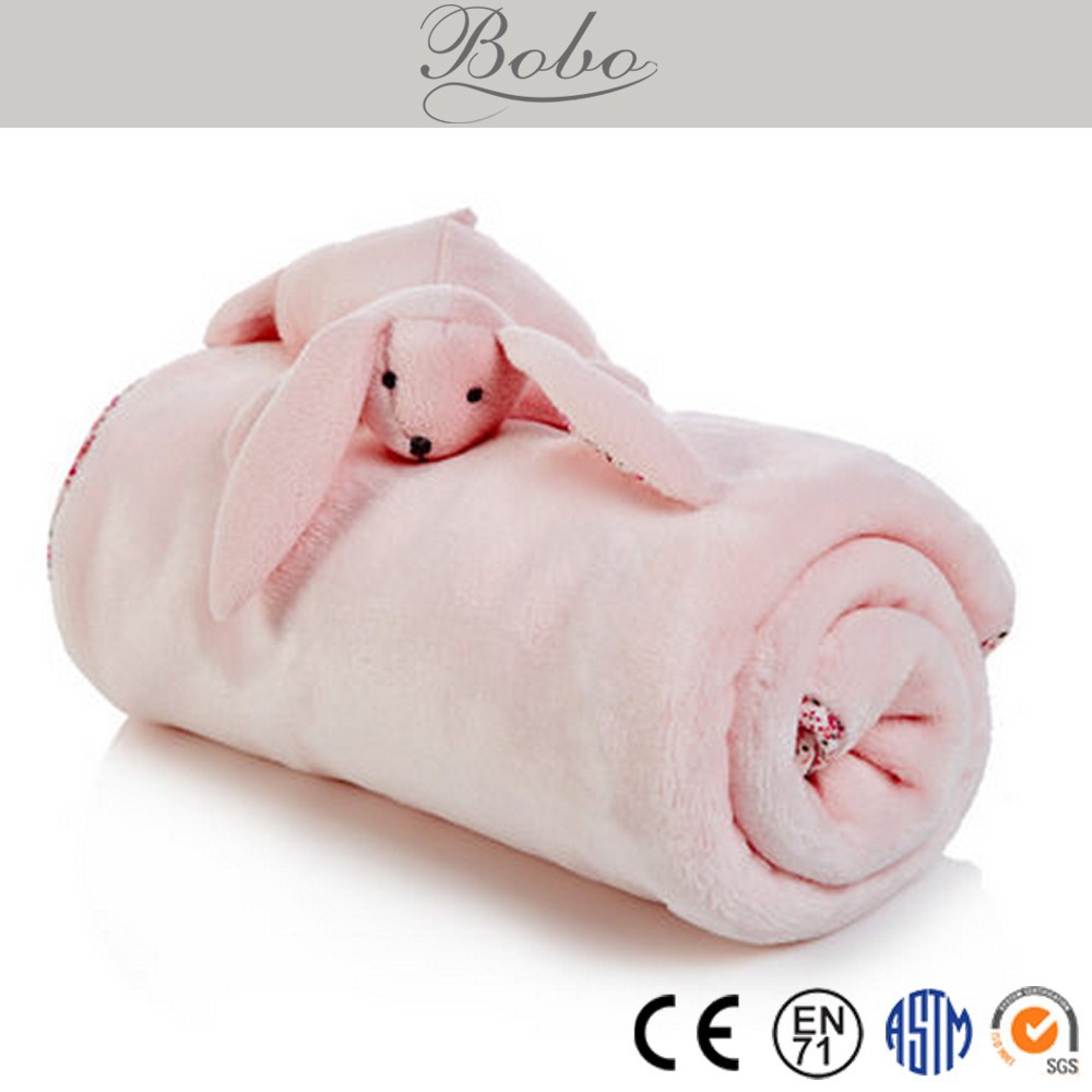Baby Blanket With Cute Plush Animal Toy Head(lamb,Rabbit,Dolphin) Buy