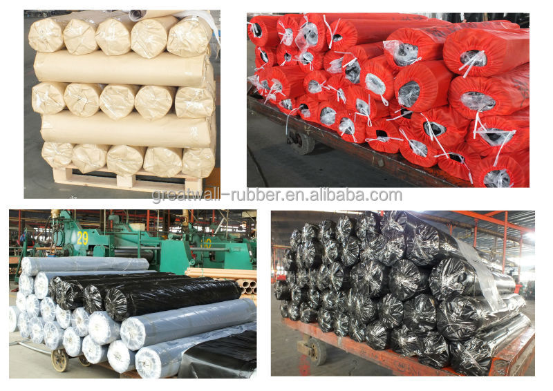 2mmx1.2mx10m anti-static rubber sheet roll with good elastomer rubber sheet made in Sanhe Great Wall