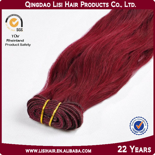 Virgin Remy Full Cuticle Tangle and Shedding Free Red Wine Hair Weave